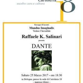 L’Esoterismo di Dante, a Cartoleria 18, sabato 25 alle 18,30